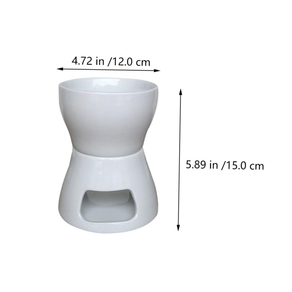 HOLIDYOYO 1set Ceramic Chocolate Melting Pot for Cheese Fondue Heating Furnace for Ice and Butter Compact Kitchen Gadget for Home Parties and Afternoon Tea