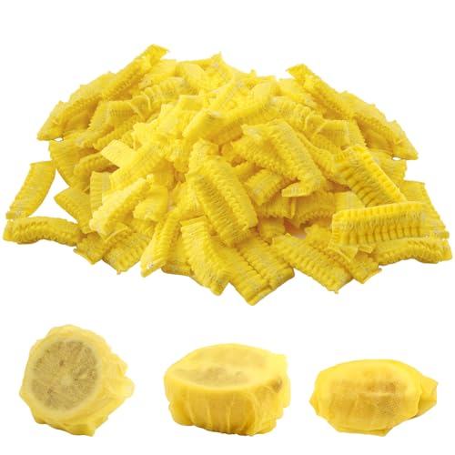 BOXOB - BOXOB 200pcs Sacs à Quartiers de Citron, Emballages Étirables Filet à Jus de Citron Chiffons à Presser pour Une Extraction Sans Pépins, Idéal pour Presser du Citron Frais ou du Citron Vert (Jaune)