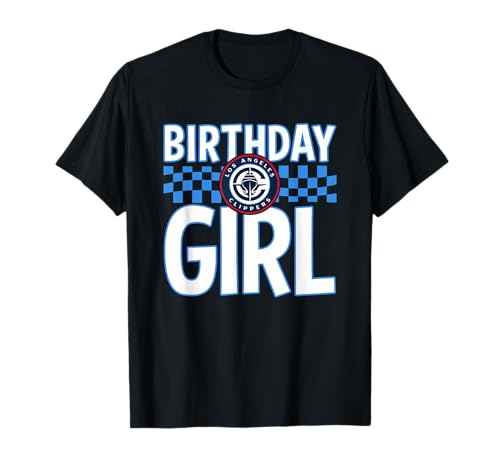 NBA Los Angeles Clippers Birthday Girl Checkered Logo T-Shirt