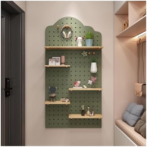 DIY Wooden Peg Board Kit - Wall Mount Organizer Panels for Home, Office, Kitchen, Garage & Craft Room - Versatile Display Solution for Tools, Crafts & Accessories