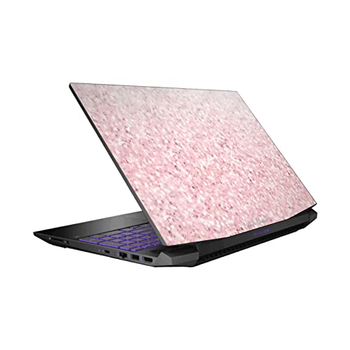 Vinyle autocollant HP Pavilion 15.6 peau sticker ordi portable marbre rose or paillettes