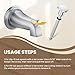 2 Pcs ​Chrome-Silver Universal Bathtub Faucet Repair Kit - Fix Leaky Diverter & Spout Valve Stems in 3 Min.