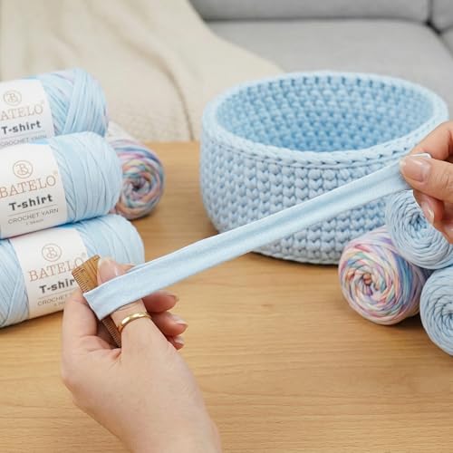 Image of 2 Pack T-Shirt Yarn for Beginner Crochet Bags /Basket /Coaster, 400g /144yds High Elastic Thick Polyester Fabric (Avocado Green+Army Green)