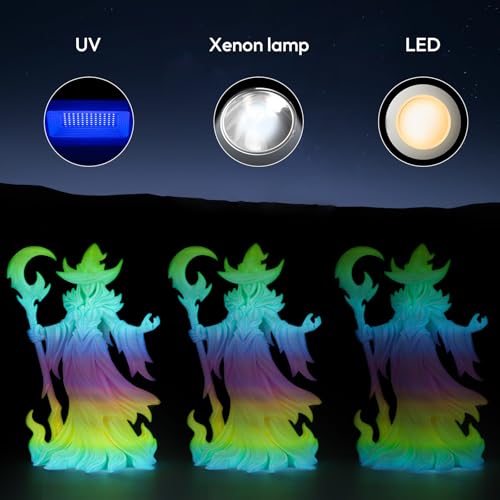 Image of AMOLEN Glow in The Dark Filament Pla Silk Glow 3D Printer Filament, Shiny Multicolor Rainbow PLA Filament 1.75mm, Gradient Color Change PLA for Most FDM 3D Printer, Yellow Pink Green, 1kg (2.2lbs)