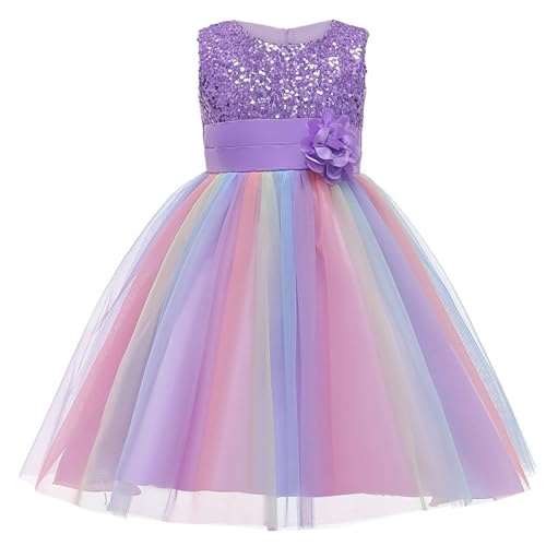 M MUNCASO Mädchen Prinzessin Kleid Pailletten Tüll Blume...