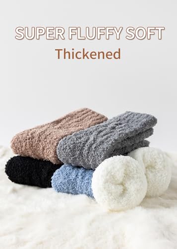 Warm & Cozy Gifts for Women, Fluffy Fuzzy Sock, Plush Sleeping Slipper Socks - Soft Warm Fabric
