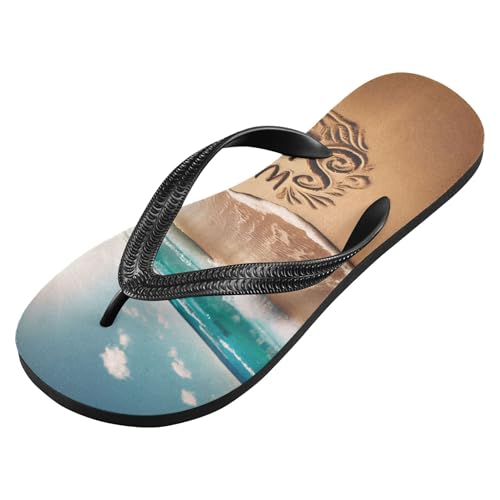 Burbuja Welcome Summer Flip Flops for Women Men, Soft Thong Sandals Rubber Slippers for Pool Beach Essentials2