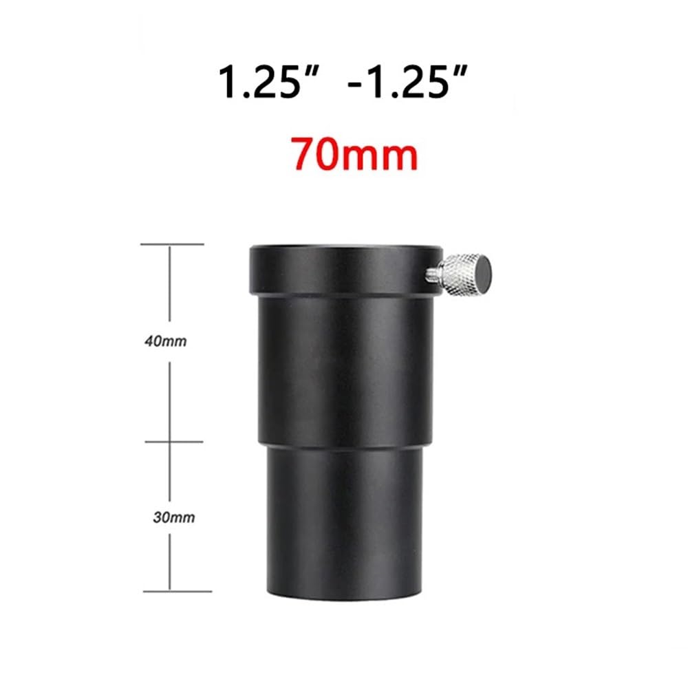 Pièces détachées pour télescope astronomique Adaptateur de Tube d'extension d'oculaire en métal 1,25 Pouce à, Longueur 56 mm/70 mm for télescopes