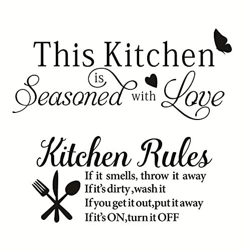 2 Sheets Kitchen Quotes Wall Stickers Kitchen Rules Vinyl Wall Quote for Kitchen Dining Kitchen Dining Baking Room Restaurant Home Decor 2 Sheets Kitchen Quotes Wall Stickers Kitchen Rules Vinyl Wall Quote for Kitchen Dining Kitchen Dining Baking Room Restaurant Home Decor