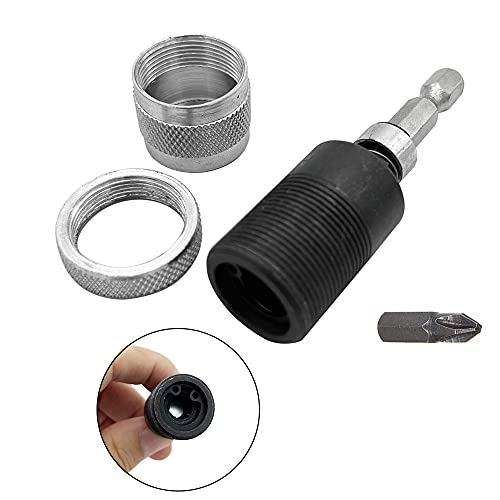 Saipe Adjustable Screw Depth Setter Bit Screwdriver Bit Holder Screw Driver Drywall Bits Drill To Screwgun Converter With S2 Phillips 2 Screw Driver Bits #TOP5