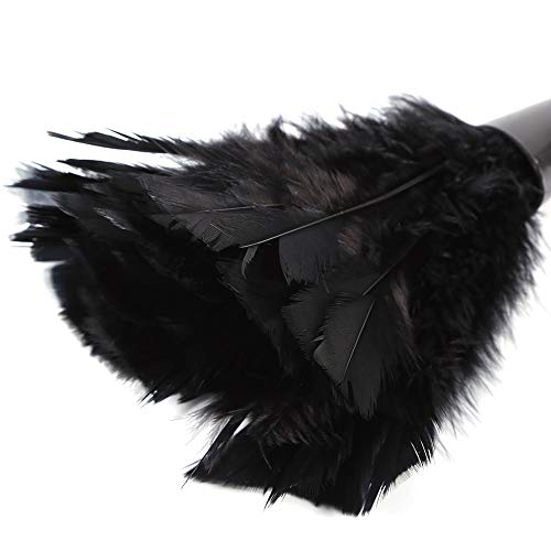 Oryougo 4 Pieces Soft Feather Hand Duster Black And White Turkey Feather Duster Brush For Home Furniture Car Cleaning Tool (Black & White) #TOP2