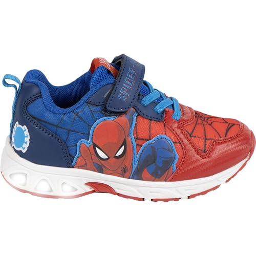 CERDÁ LIFE'S LITTLE MOMENTS Deportiva Niños con Luces LED Interactivas Spiderman Suela TPR, Zapatillas, Multicolor, 28 EU