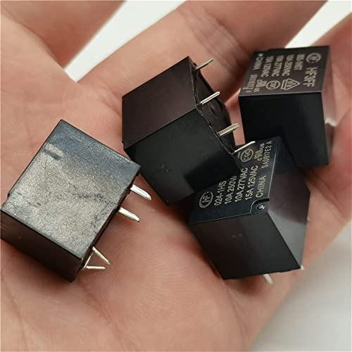 Relé 5pcs placa de circuito electrónico industrial de 4 pines HF3FF 5VDC para automatización 6