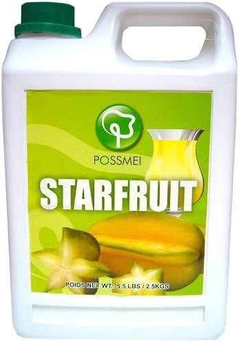 Possmei Flavored Syrup, Starfruit, 5.5 Pound