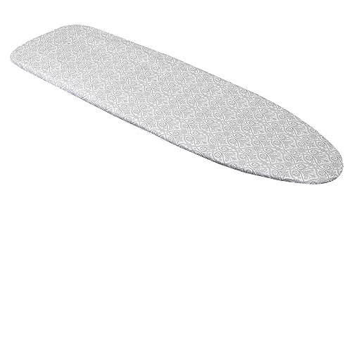Westex Fine Damask Heavy Duty Ironing Board Cover and Pad, Thick 3-Layer Stain Resistant Padding, Elasticized Skirt