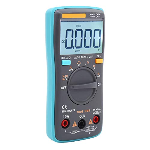 Multimètre automatique 6000 points LCD pour tester la tension AC DC et résistance avec précision