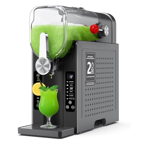 ZOLPINL Slush-Eismaschine für Zuhause, Softeismaschine, 1,6 l Slush-Maschine mit 6 voreingestellten Programmen, Frozen Drink Maker für Slush, Smoothies, Frappés, Milchshakes und mehr