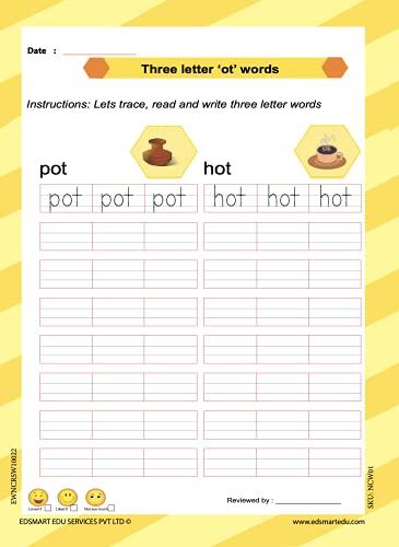 Image of Edsmart English Word Writing & Sentence Writing Books Set For Kids Of 3-5 Years Old | 2 Books - A4 Size | Best Kids Writing Book | Teaches Tracing Book, Sight Words, Cvc Wordssentence Writing Book