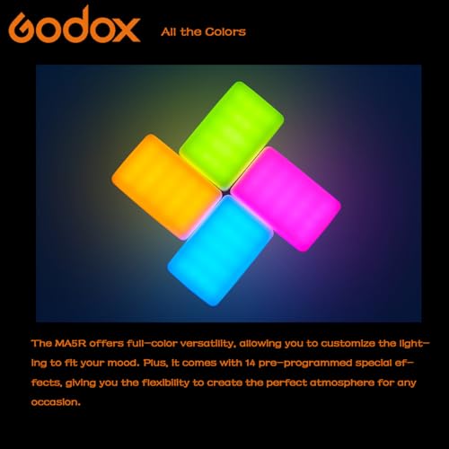 Godox MA5R Luz RGB de Bolsillo para Solucionar Iluminación de Rostro 7