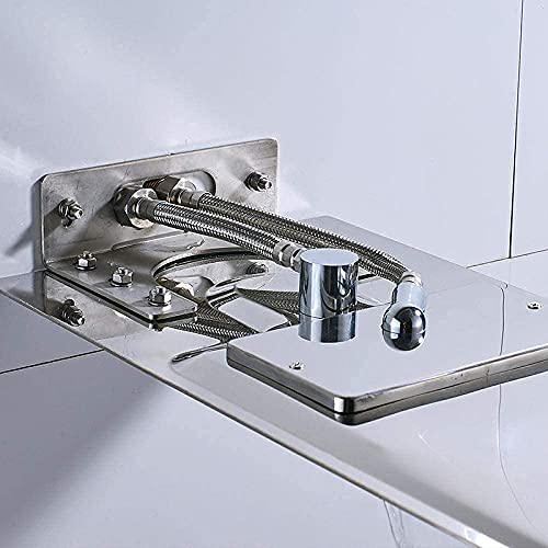 Robinets de douche set chrome à affichage numérique avec mitigeur bain douche cascade - 2