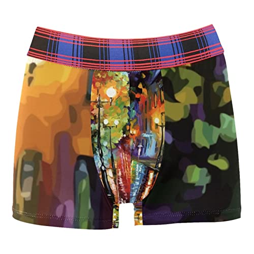 Sous-vêtements pour homme doux et confortable - Boxer pour peinture à l'huile, multicolore, Medium-Large