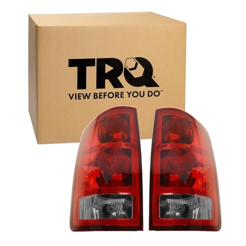 TRQ 2 Piece Driver & Passenger Side Tail Light Assembly Set Compatible with 2002-2006 Dodge Ram 1500 2500 3500 Truck CH2800147 CH2801147 CH2818106 CH2819106