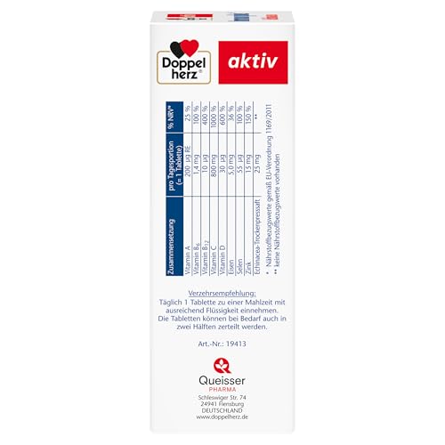Doppelherz Immun Plus Echinacea – Tabletten zur Stärkung des Immunsystems