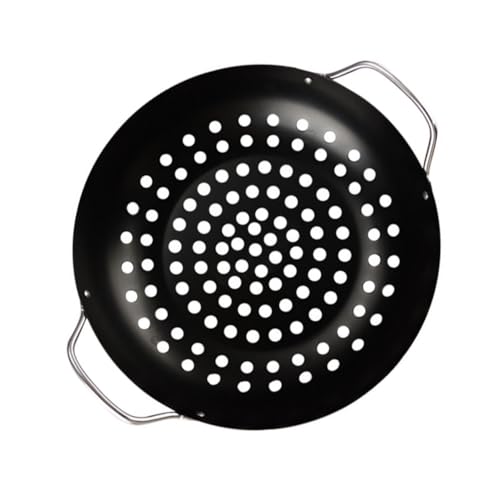 TINEASUR Camping Baking Tray Bbq Pot Portable Carbon Steel Grill Plate Family Size