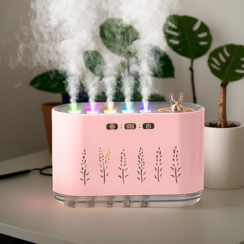 Diffuseur d'aromathérapie et brumisateur à éclairage LED 7 couleurs intégré - 4