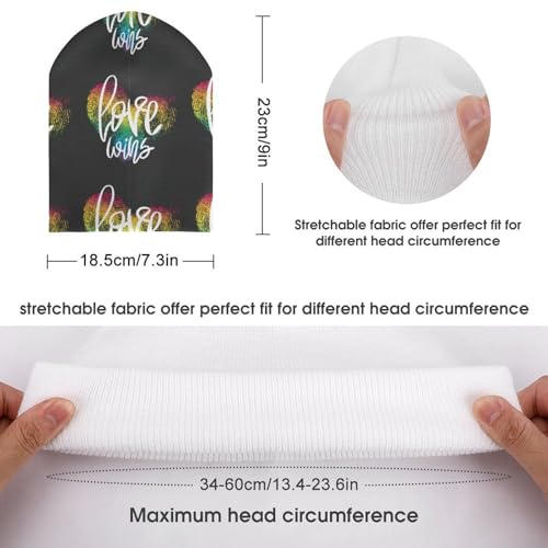 LGBTQ Pride Month Rainbow Gay Kids Beanie Hat for for Girls Boys Children Cap Winter Knitted Chemo Cancer Headwear Accessories Gifts Decoration2