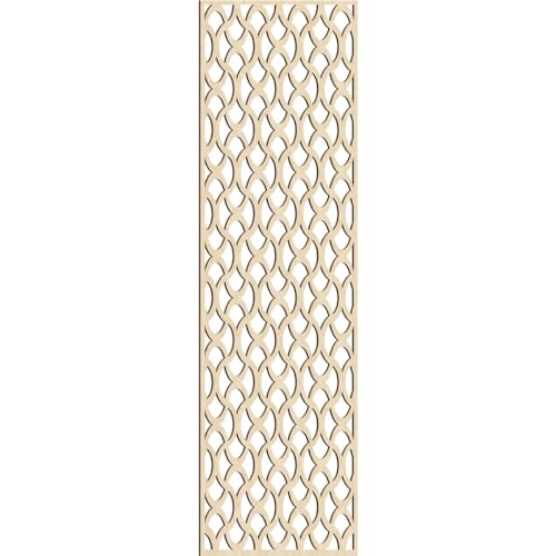 Image of Resort Decorative Pierced Fretwork Wood Wall Panels, 33 3 /8 inchW x 84 3 /8 inchH x 1 /4 inchT, Birch
