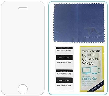 Tech Armor Ballistic Glass Screen Protector Designed for Apple iPhone 5C, 5S, 5 and SE (2016) 2 Pack Tempered Glass