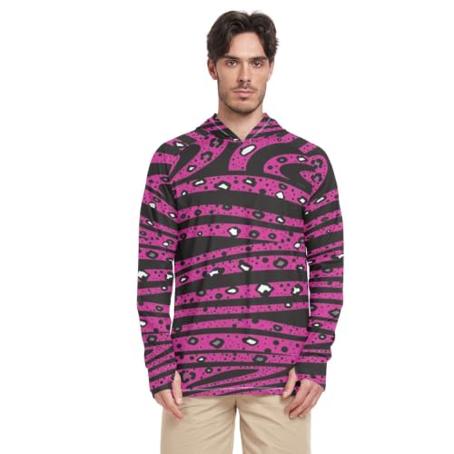 Sweat à capuche pour homme zèbres et léopard rose pour vos sorties plage