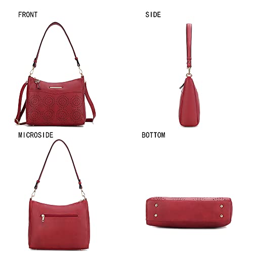 Image of MKF Collection Shoulder Bag for Women, Crossbody Vegan Leather Tote Top-Handle Hobo Handbag Purse