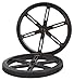 90 x 10mm Black Robot Wheels