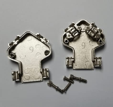D SUB 9 Shell Angle of 45 Degrees Dual Control Cable 9Pin Zinc Alloy Silver VGA9 2V2 2W2