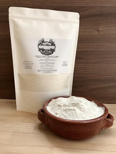 Farina di Grano Saraceno Chiara Italiana - Macinata a Pietra al Momento dell'Ordine - Naturalmente Priva di Glutine - 1 Kg in Sacchetto di Kraft Richiudibile -