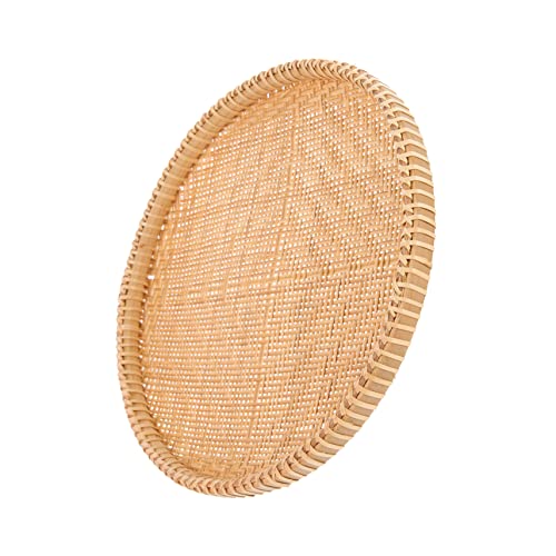 STOBAZA Farm Dustpan Kitchen Storage Container Fruit Basket Baking Food Basket Draining Basket Wicker Bread Basket Kitchen Supply Kitchen Basket Kitchen Food Vegetable Holder Brown