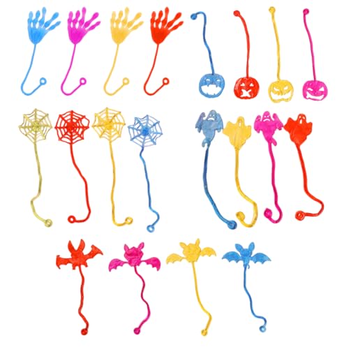 WUSJCOF 20 Piezas Manos Pegajosas Slimy para Fiestas, Regalos Pequeños, Detalles, Ideal para Cumpleaños Infantiles, Halloween (Multicolor)