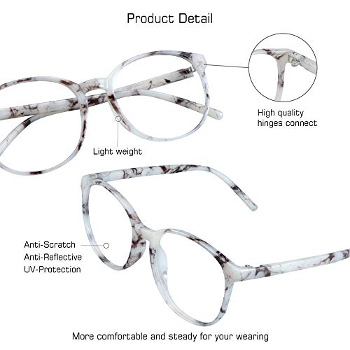 Image of VisionGlobal Blue Light Blocking Glasses, Lightweight Oval Frame, Computer Glasses for Gaming, Office, TV