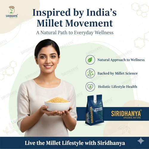 Image of Siridhanya unpolished whole grains Barnyard Millet | Gluten-Free, High plant based Protein & Fibre-Rich Superfood - Low GI, Vitamin-Packed Healthy Rice Alternative | Natural Grain for healthy life (500 g x 2 Pack)