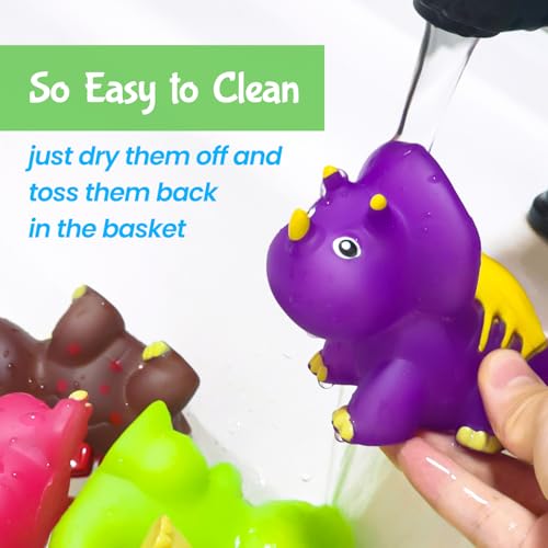 No Hole Dinosaur Bath Toys - Color Change Bath Toys for Toddlers, Fun Water Pool Bathtub Toys for Boys & Girls (6pack) by BabyLOL - Image 4