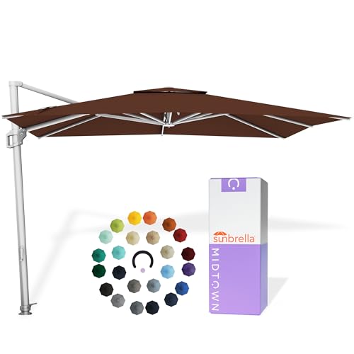 Image of Midtown Umbrellas Grande Square - 9 x 9 Ft Cantilever Umbrella