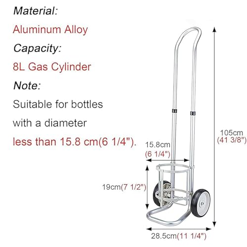 Chariot de bouteille d'oxygène domestique à 2 roues et ceinture - 8