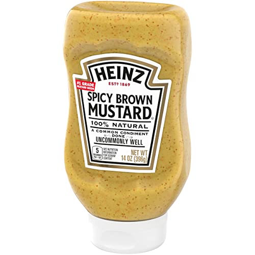Image of Heinz 100% Natural Spicy Brown Mustard (14 oz Bottle) (Pack of 2)