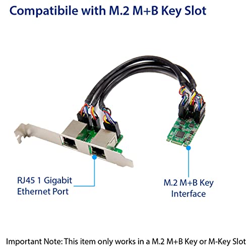 I/O Crest M.2 (B & M-Key) PCIe Interface Single Port Gigabit Ethernet Modules NIC RealTek RTL8111H Chipset - Thumbnail 6