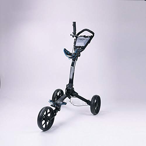 Zvivi Golf Cart, Fixed Mobile Phone Holder, Hand Trailer, 3-Wheel Trolley, Golf Equipment, Foldable, with Umbrella Stand, Scoreboard, Mobile Phone Holder
