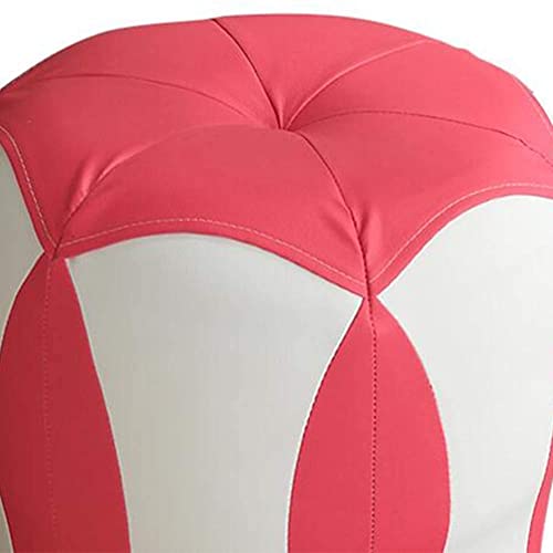 Pouf de salon rouge 33x35cm idéal pour optimiser un petit balcon - 4