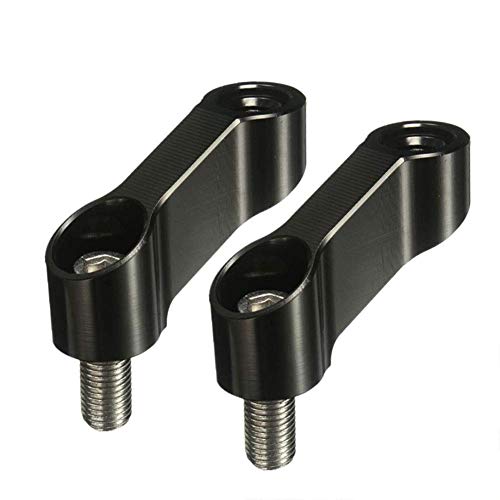 1 Paire Rétroviseur Moto Élévateur/Extension Adaptateur, Moto Rétroviseur Extension Support, Extension Adaptateur - Noir