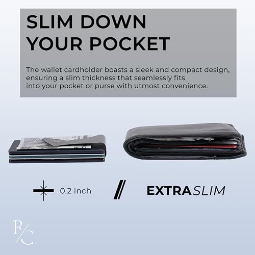 Slim Minimalist Wallet for Men RFID Blocking Credit Card Case Front Pocket Card Organizer Money Clip Card Holder Aluminum Metal Wallet Gift Box (White)4